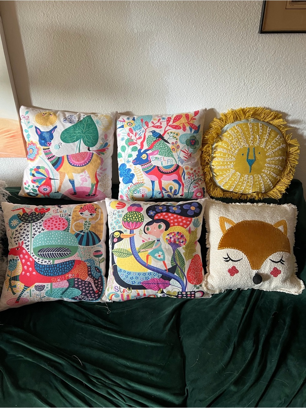 World marketBoho Animal & Floral Decorative Throw Pillow covers